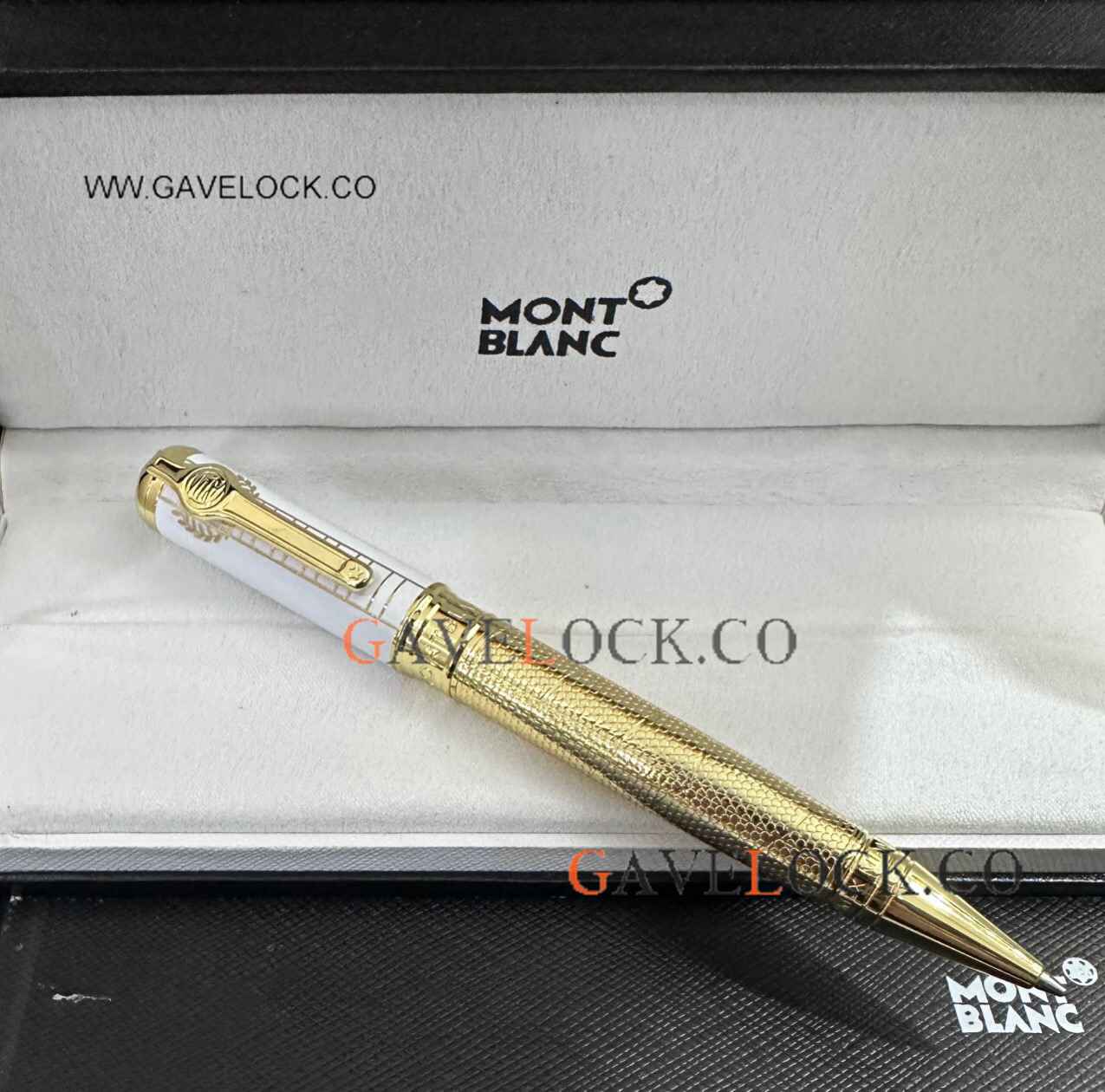 Fake Mont Blanc Special Edition Muhammad Ali Ballpoint White-Gold